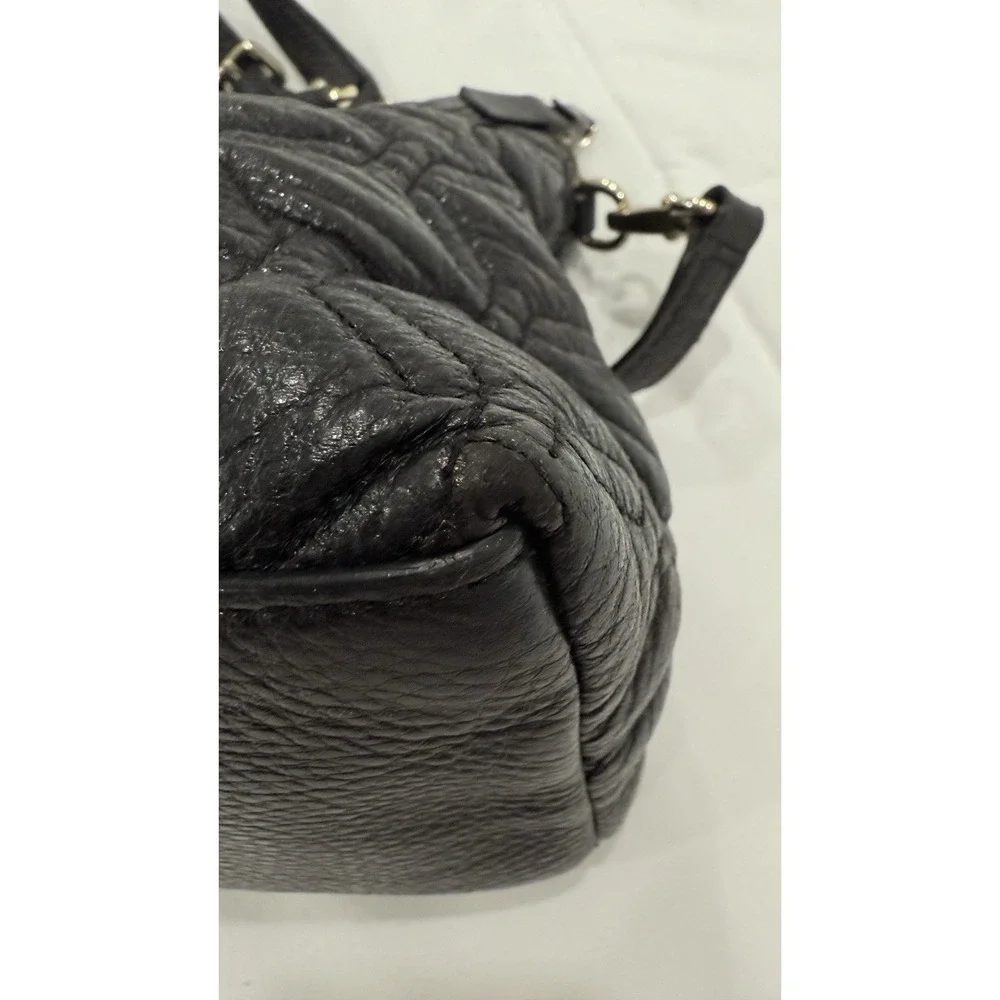Kate Spade Black Quilted Leather Satchel Crossbody‎ Bag Chain Handle Handbag
